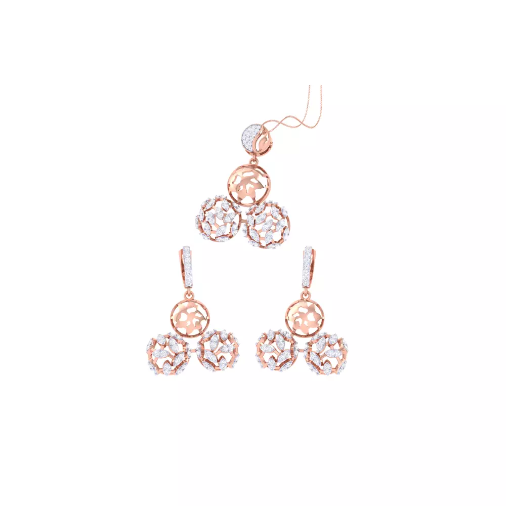 Earring Pendant Set 3dm STL OBJ FBX Renders Details 3D print model_0