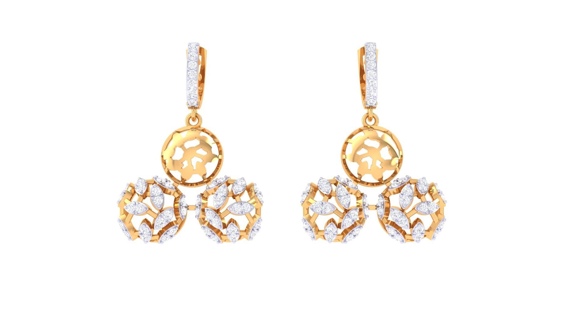 Earring Pendant Set 3dm STL OBJ FBX Renders Details 3D print model_4