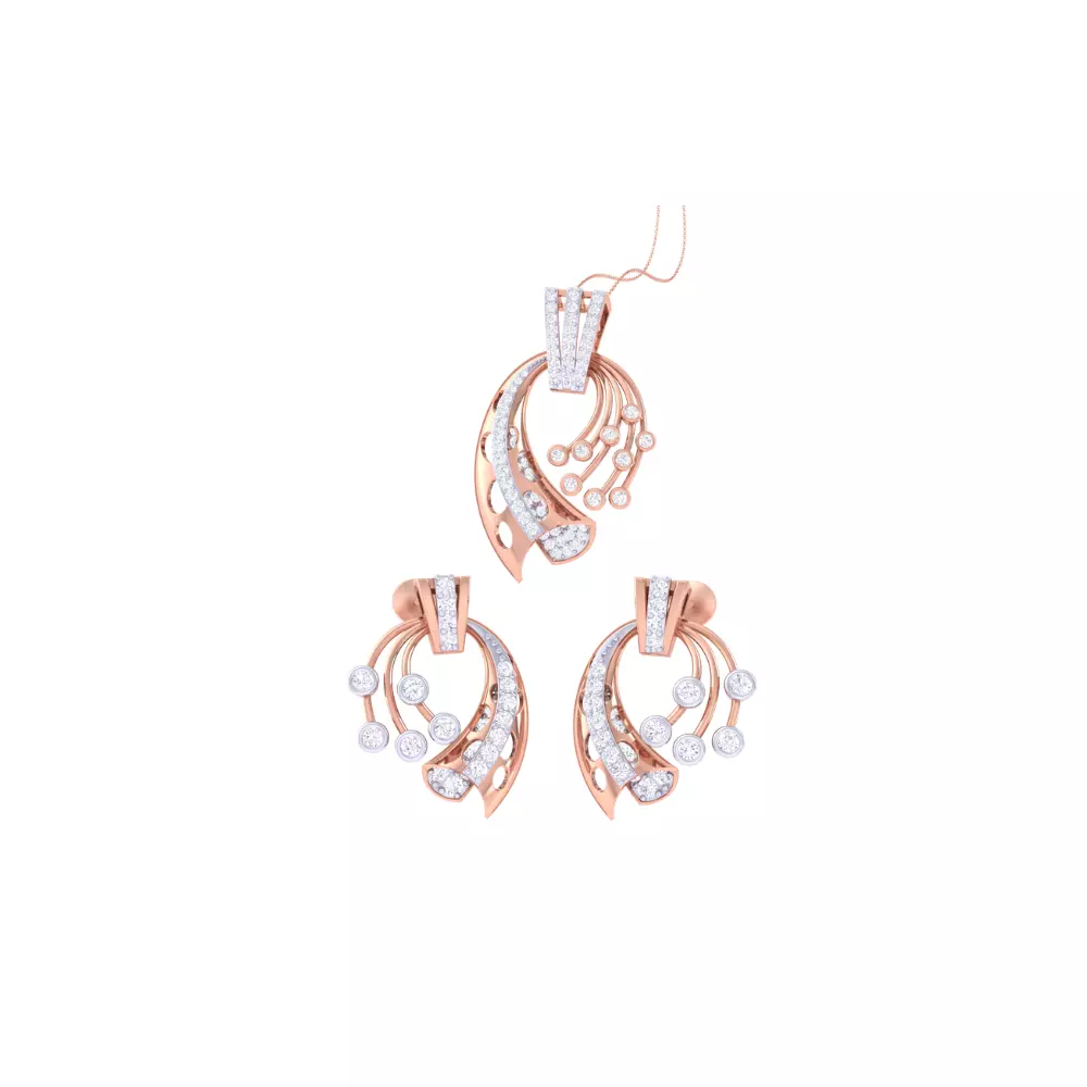 Earring Pendant Set 3dm STL OBJ FBX Renders Details 3D print model_0