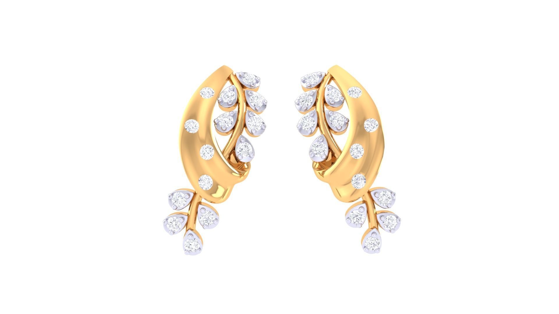 Earring Pendant Set 3dm STL OBJ FBX Renders Details 3D print model_3