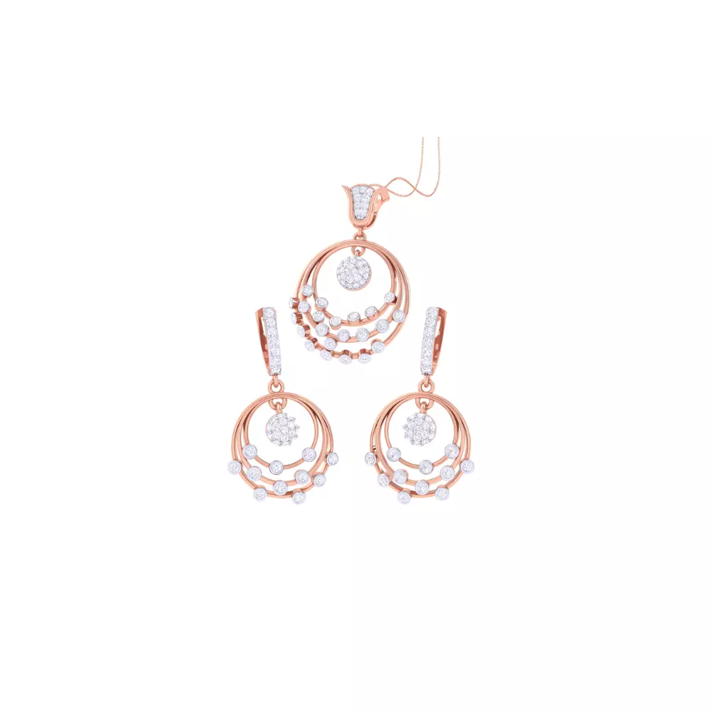 Earring Pendant Set 3dm STL OBJ FBX Renders Details 3D print model_0