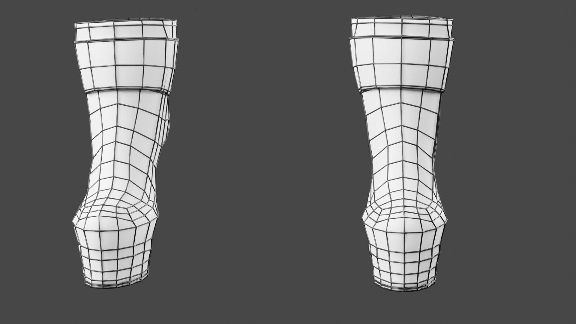 Female Ankle Boots Low-poly 3D model_13