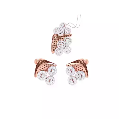 Earring Pendant Set 3dm STL OBJ FBX Renders Details