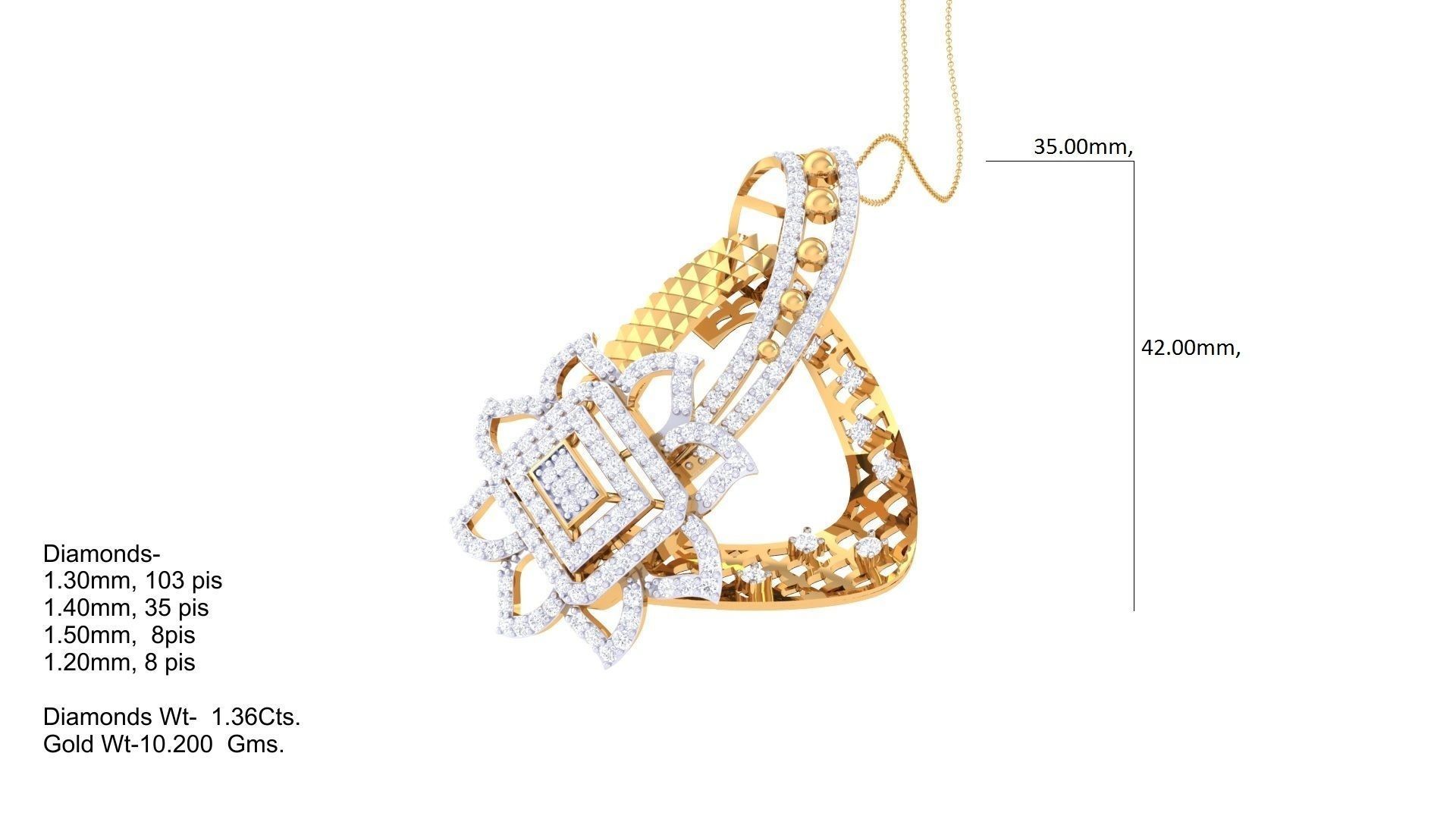 Earring Pendant Set 3dm STL OBJ FBX Renders Details 3D print model_7