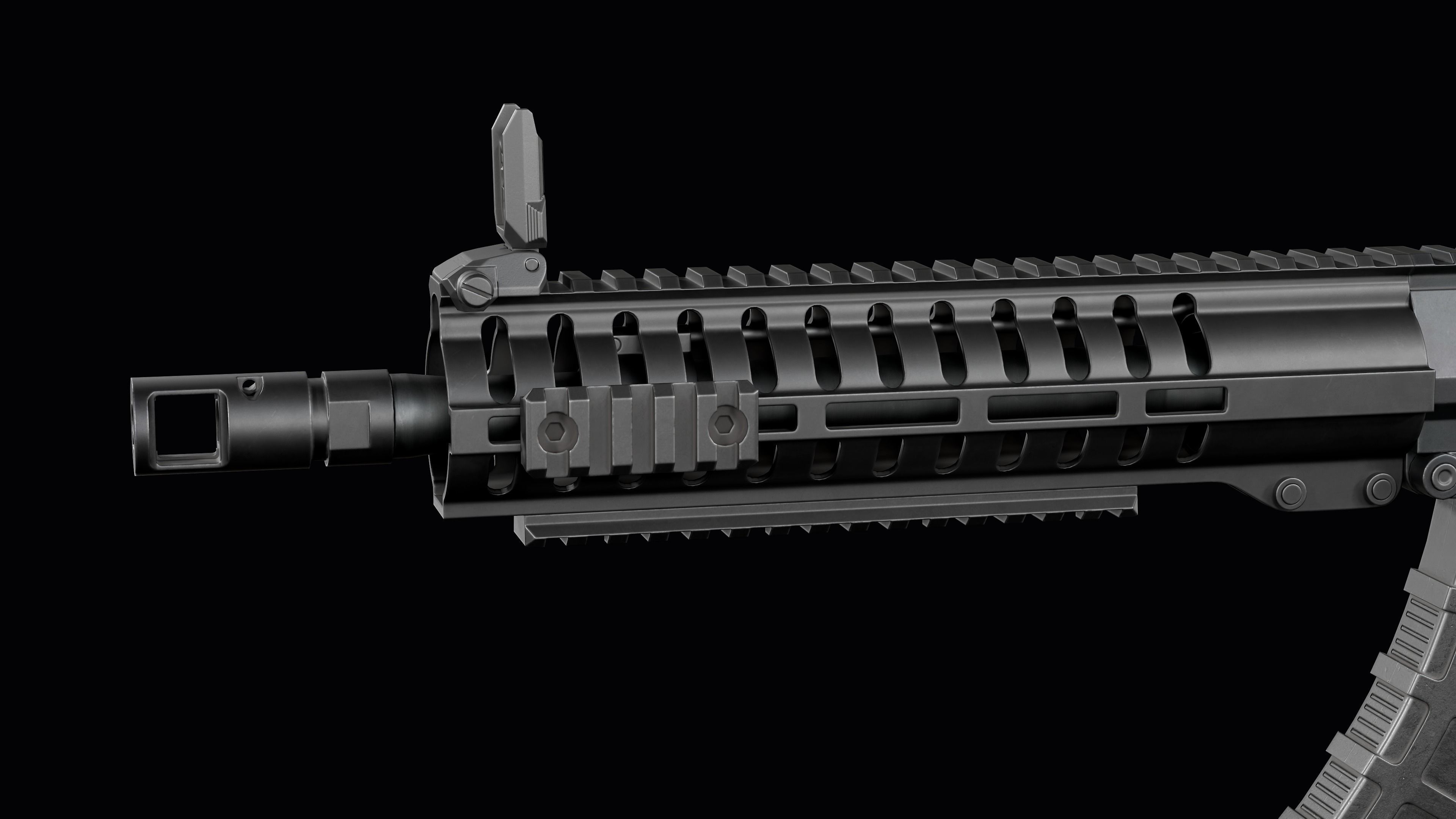 Modular assault rifle Mk47 mutant ar-15 modul  Low-poly 3D model_20