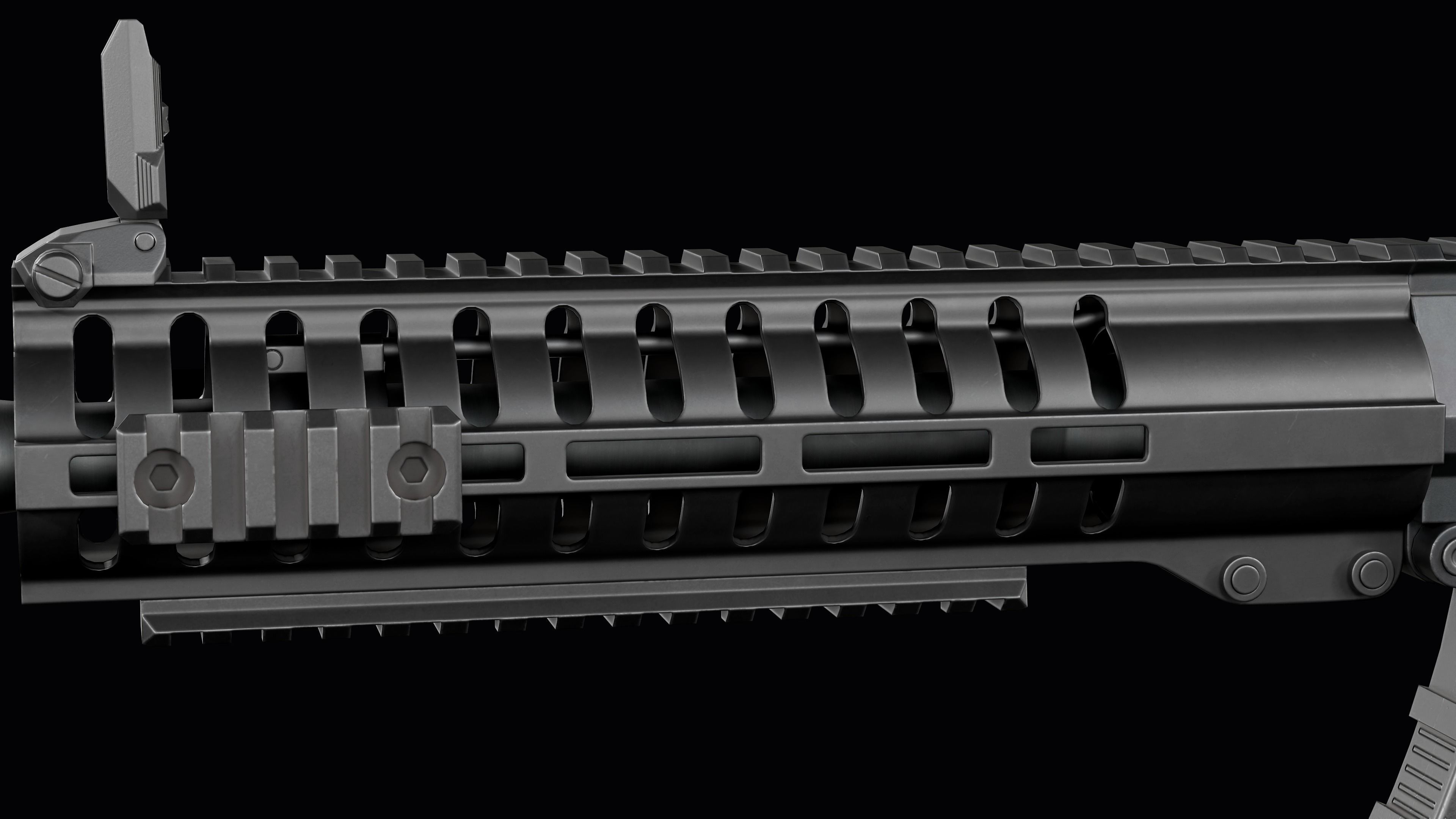 Modular assault rifle Mk47 mutant ar-15 modul  Low-poly 3D model_21