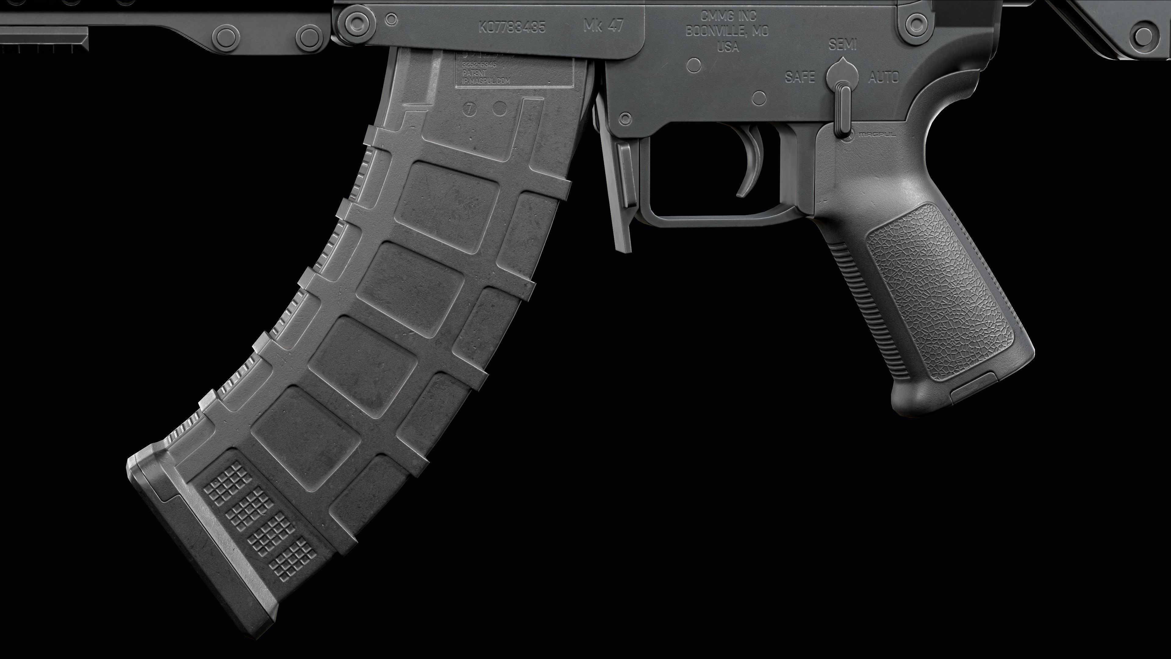 Modular assault rifle Mk47 mutant ar-15 modul  Low-poly 3D model_13