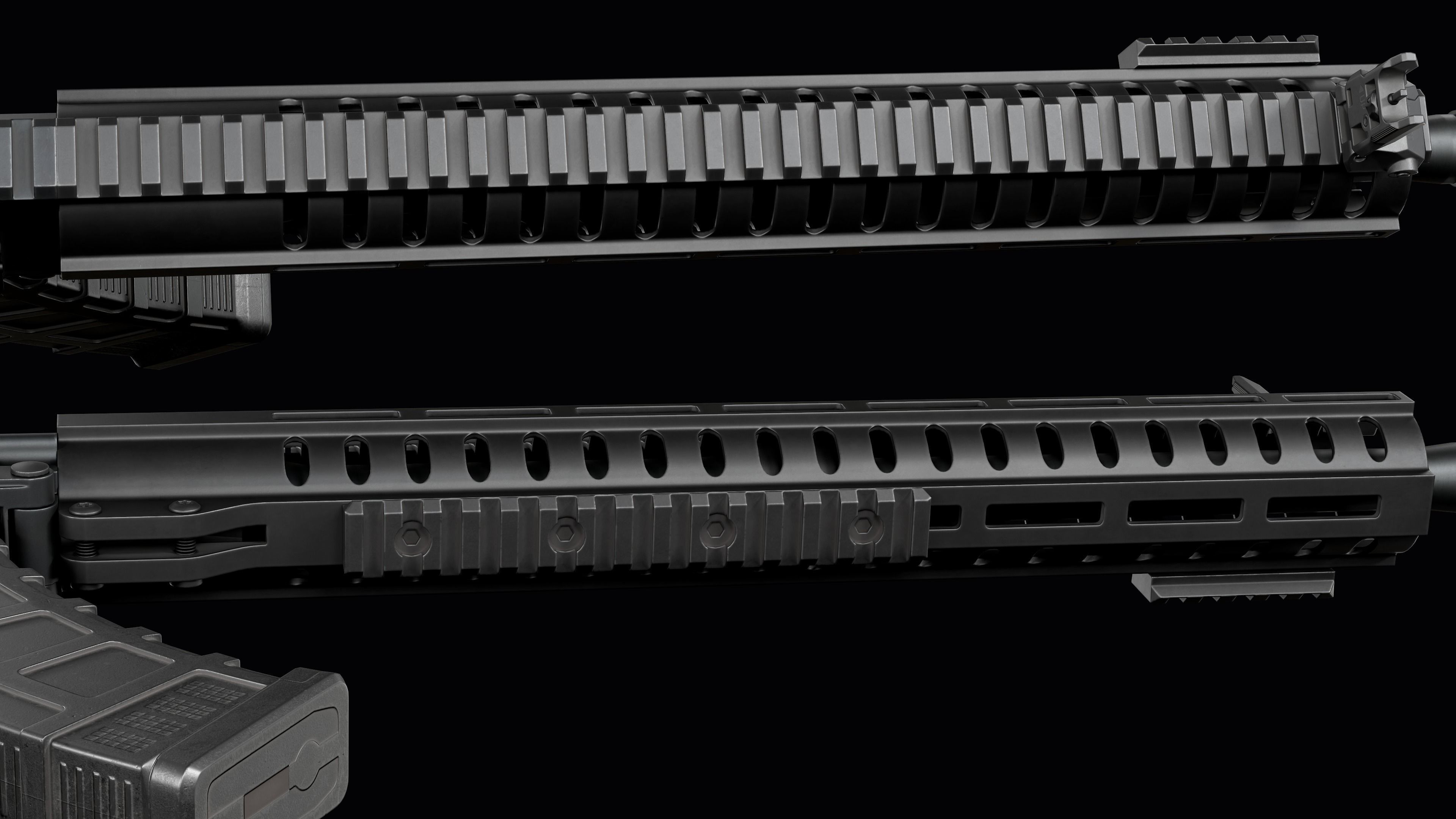 Modular assault rifle Mk47 mutant ar-15 modul  Low-poly 3D model_24