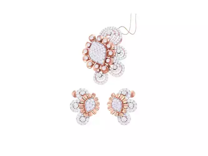 Earring Pendant Set 3dm STL OBJ FBX Renders Details