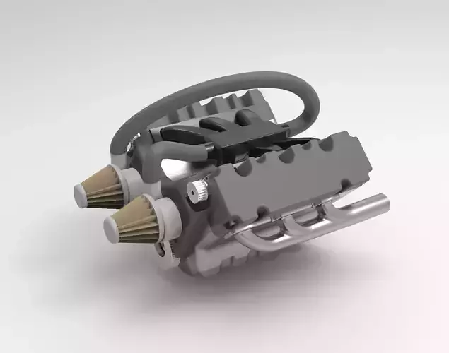 V6 Engine 3D print model
