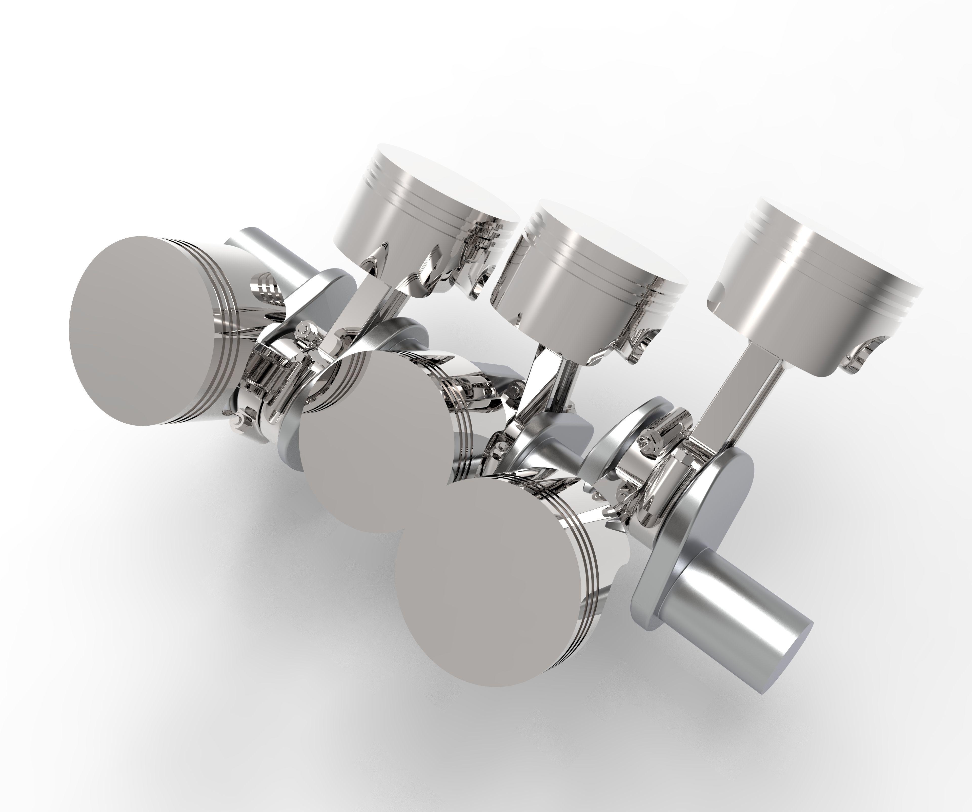 V6 Engine 3D print model_8