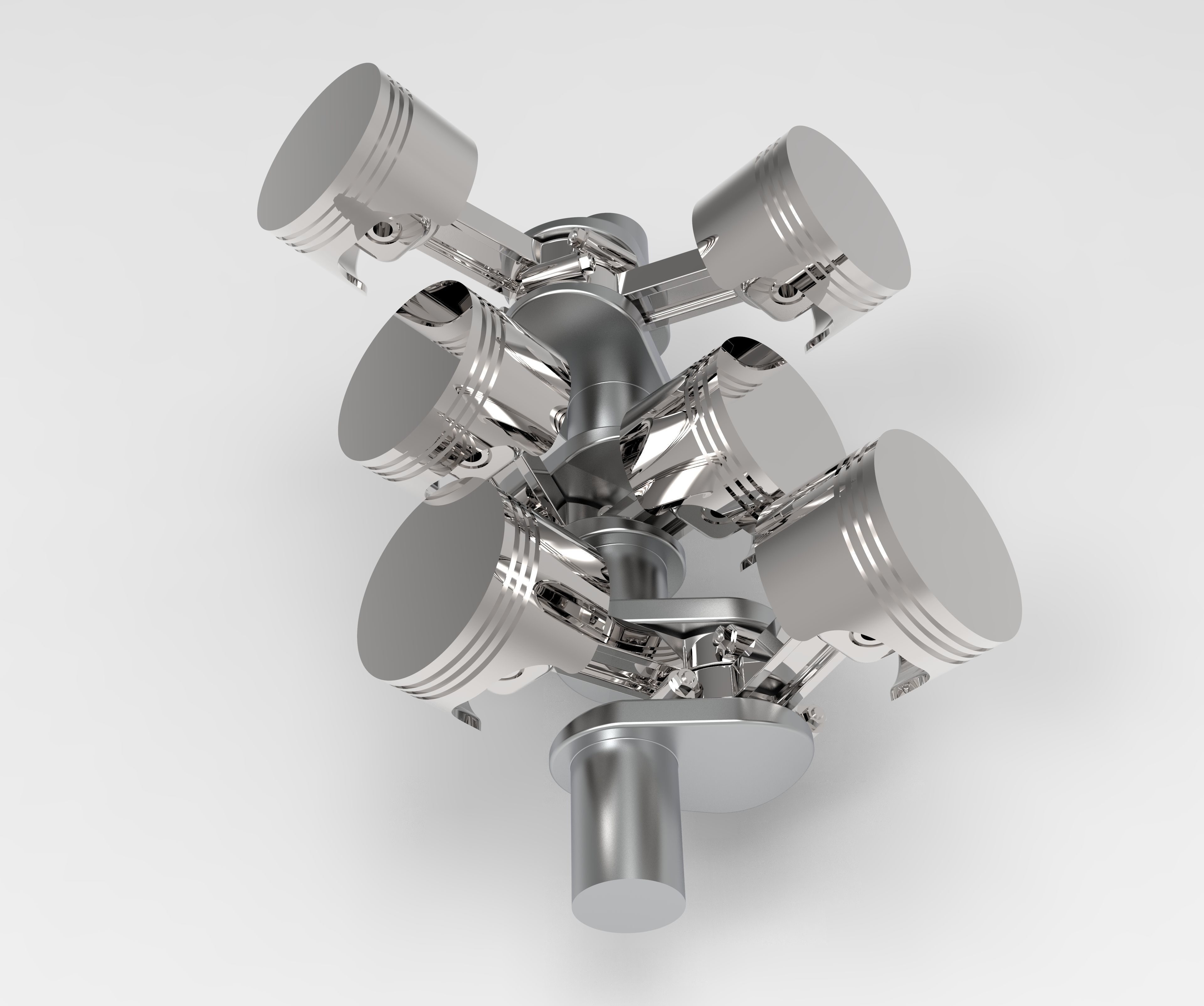 V6 Engine 3D print model_6