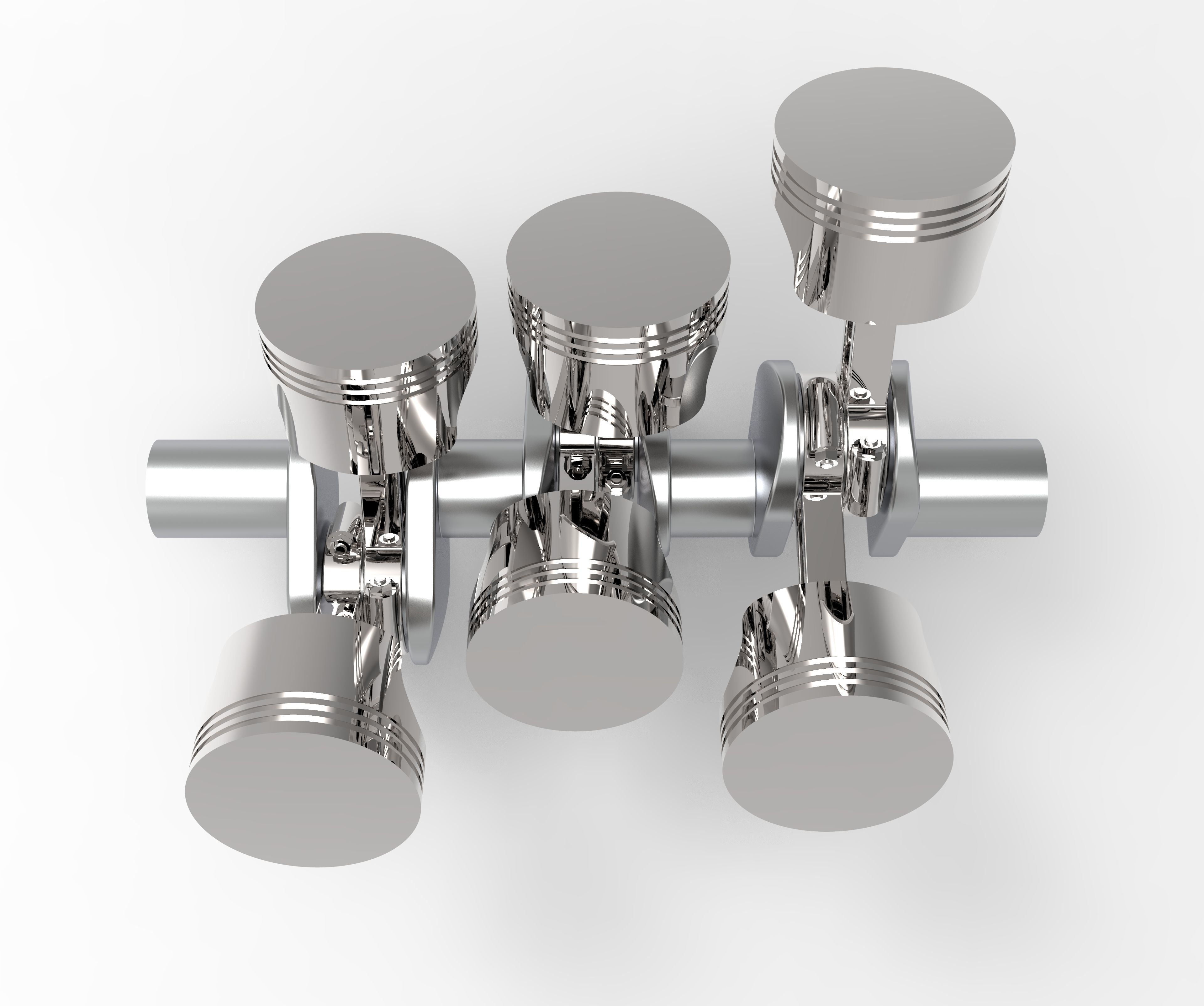 V6 Engine 3D print model_7