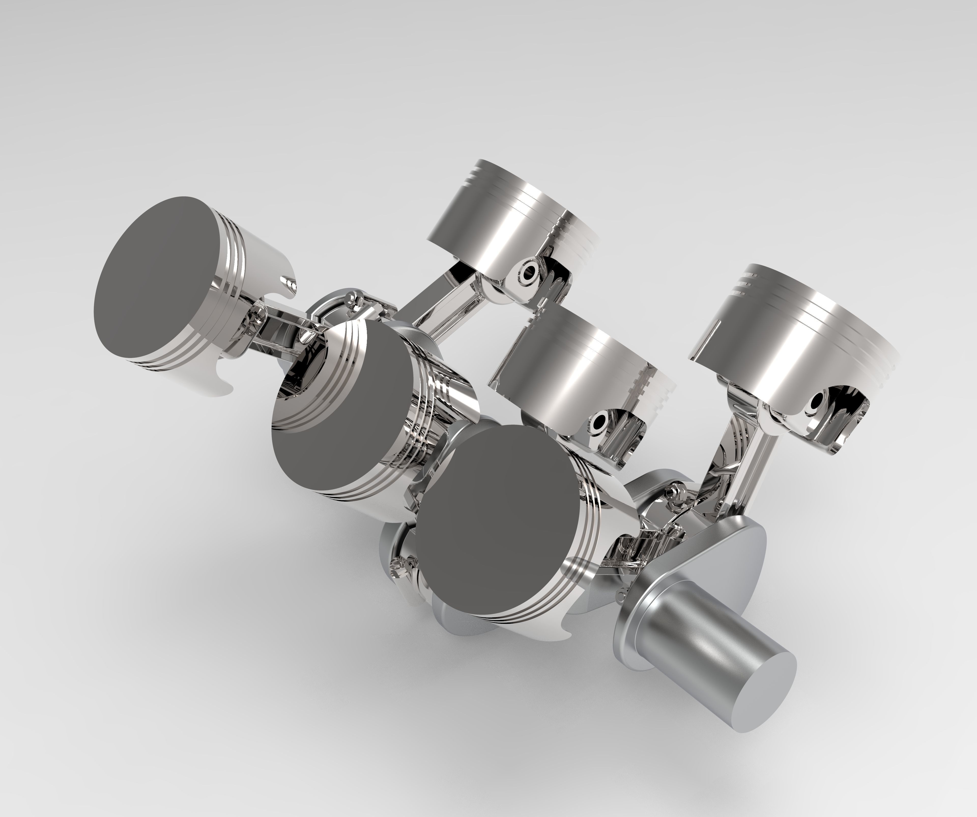 V6 Engine 3D print model_4