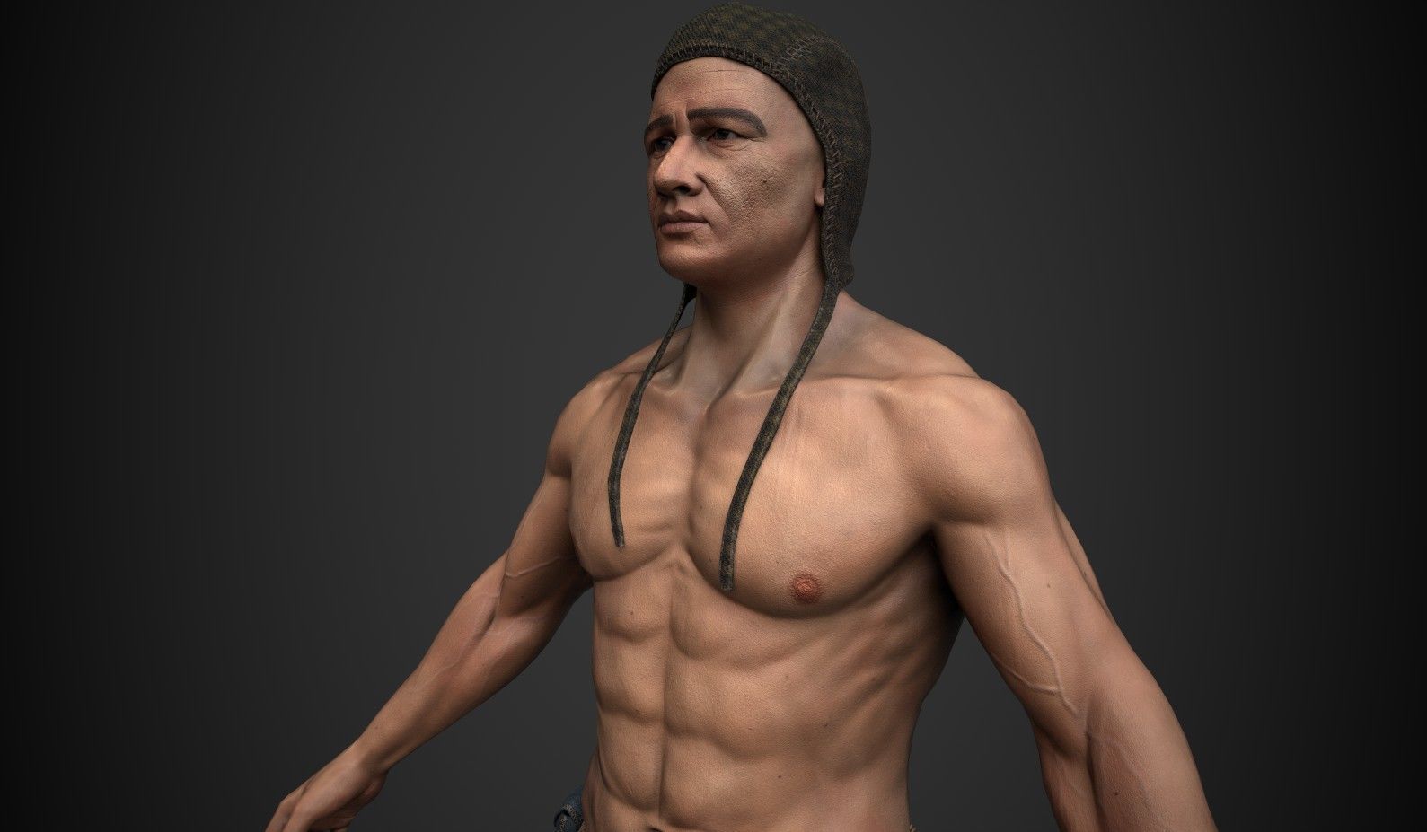 Carpenter 1 man Low-poly 3D model_3