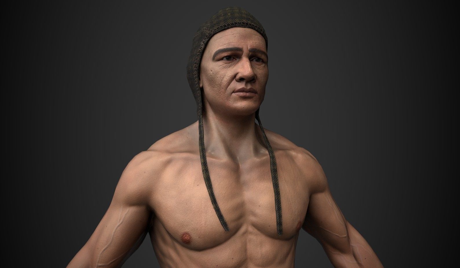 Carpenter 1 man Low-poly 3D model_2