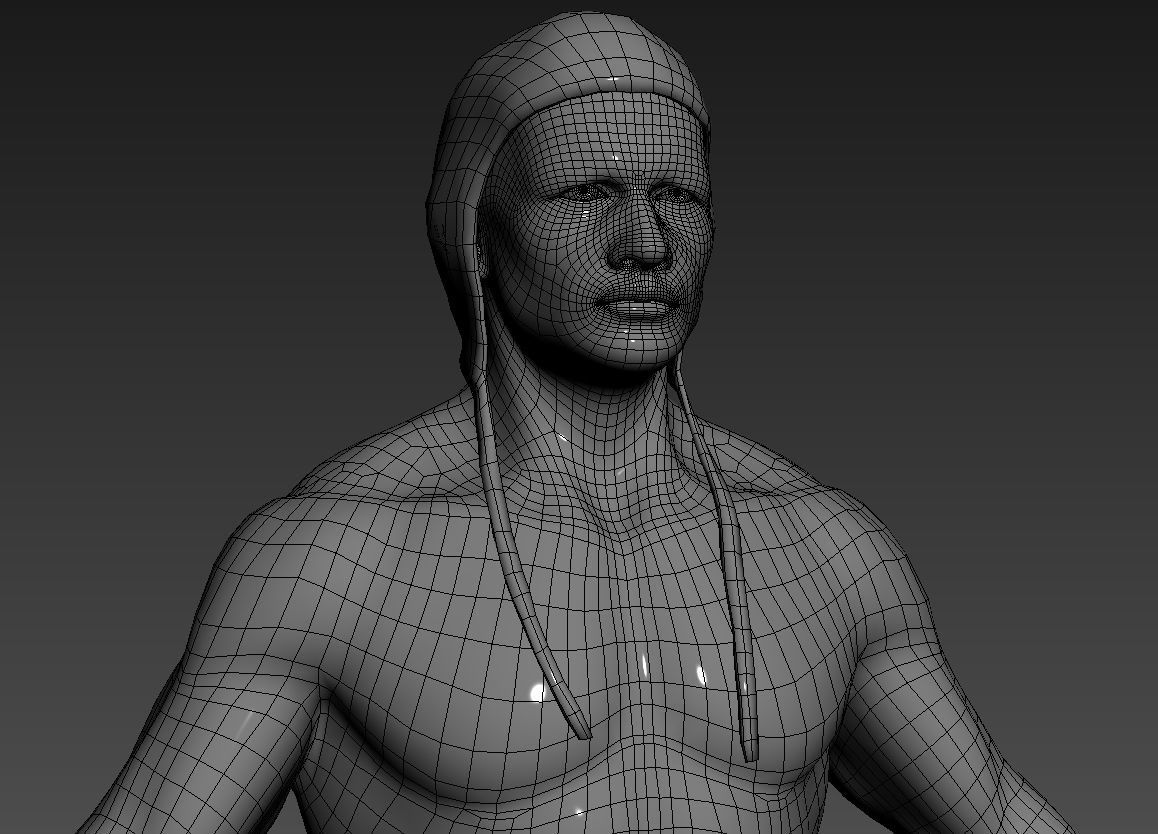 Carpenter 1 man Low-poly 3D model_6