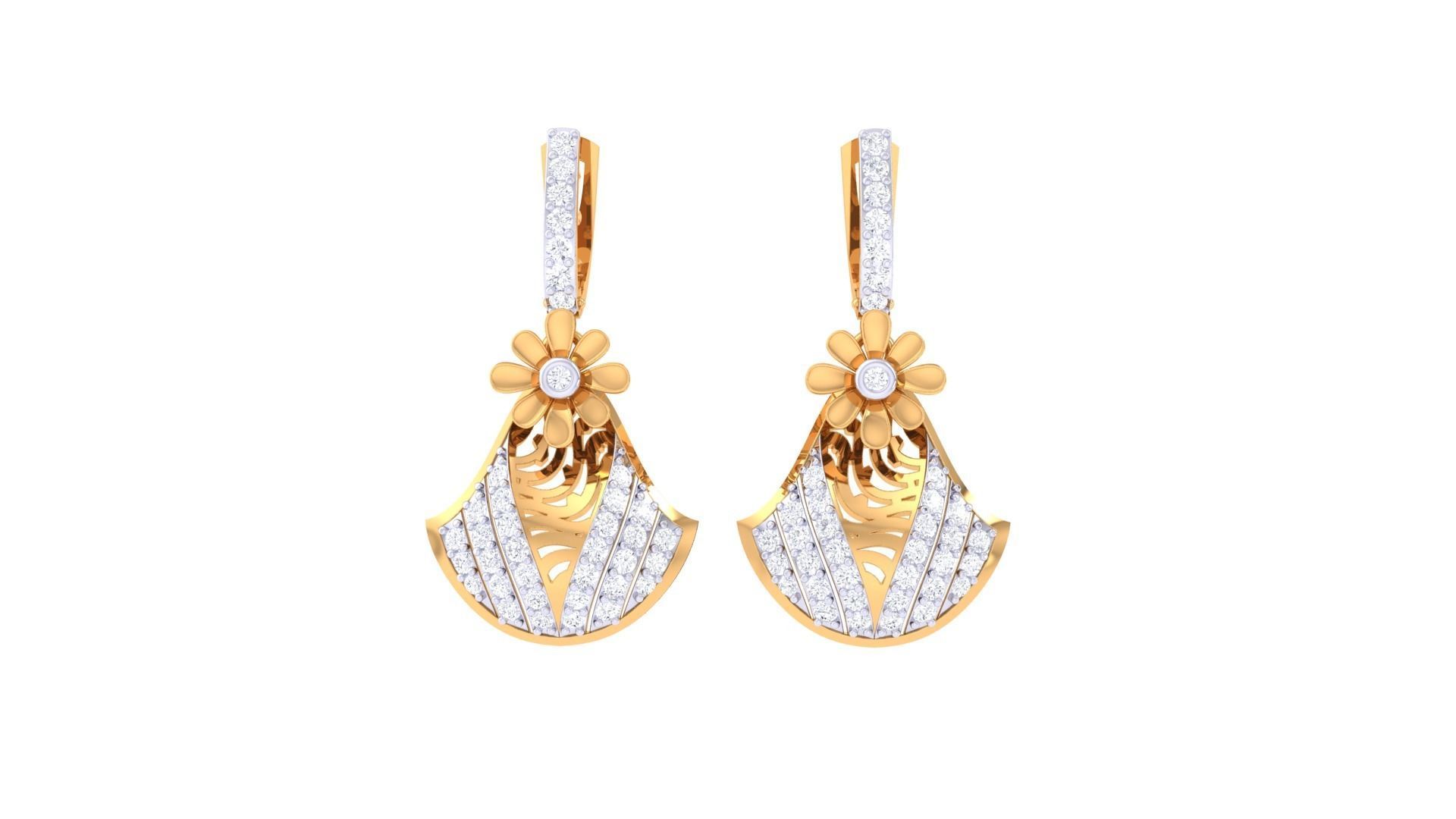 Earring Pendant Set 3dm STL OBJ FBX Renders Details 3D print model_4