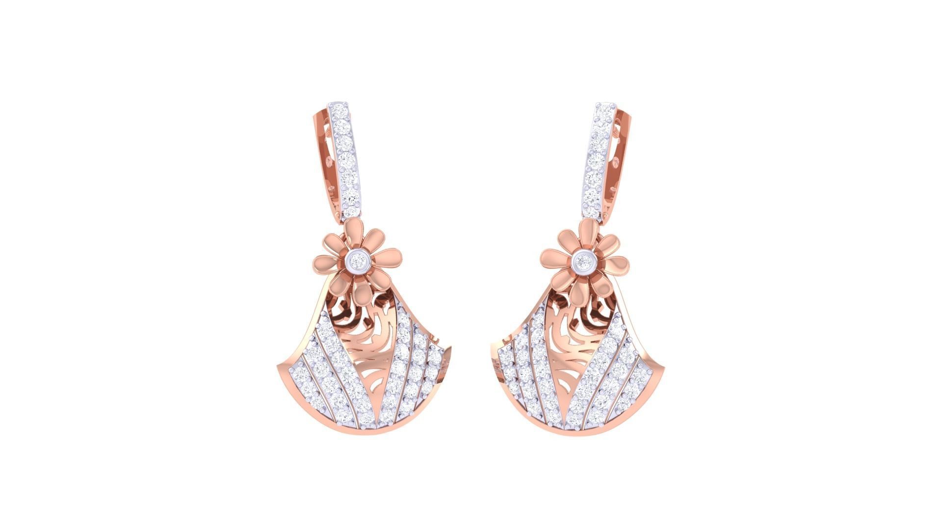 Earring Pendant Set 3dm STL OBJ FBX Renders Details 3D print model_1