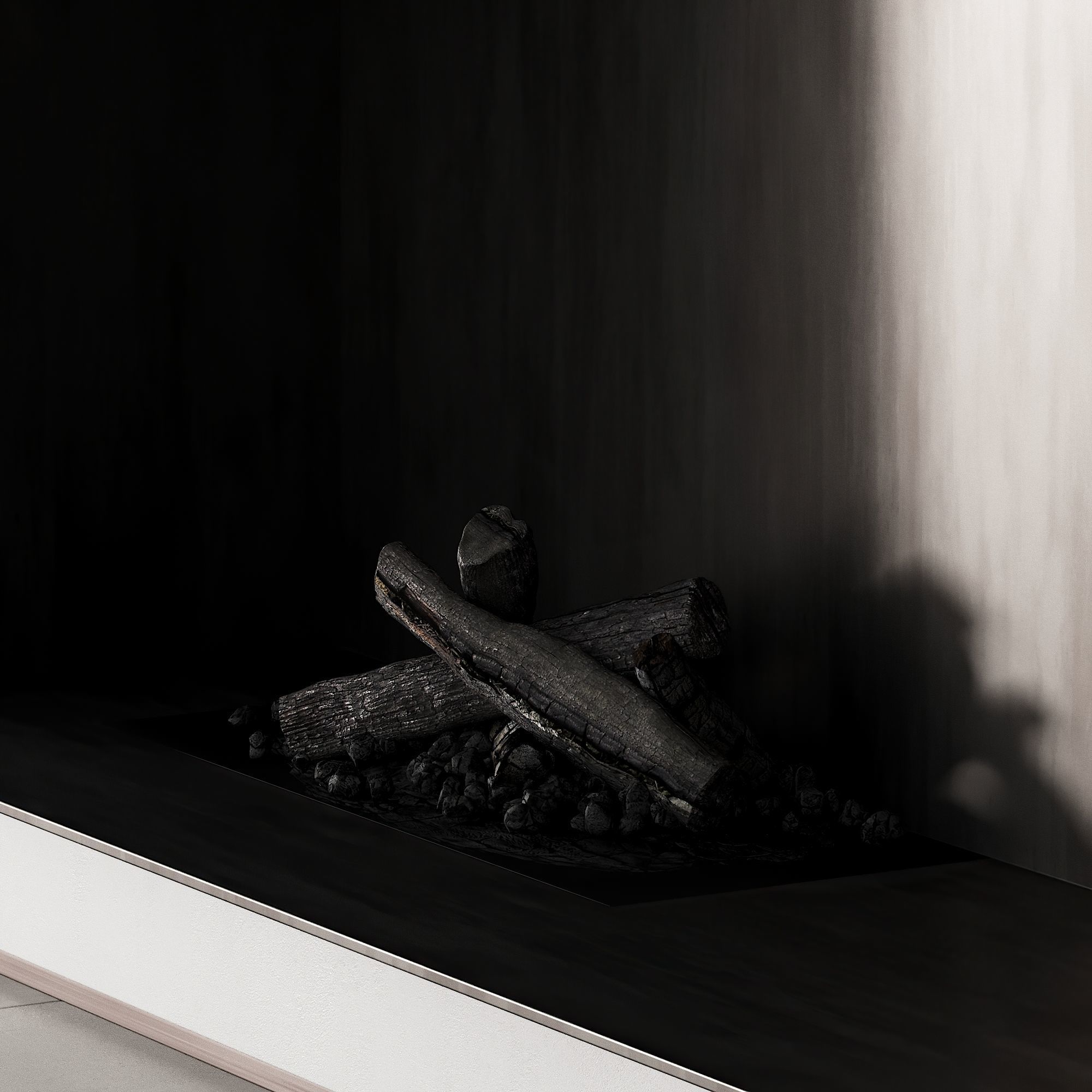 153 fireplace decorative wall kit 02 minimal clean metall 02 3D model_2