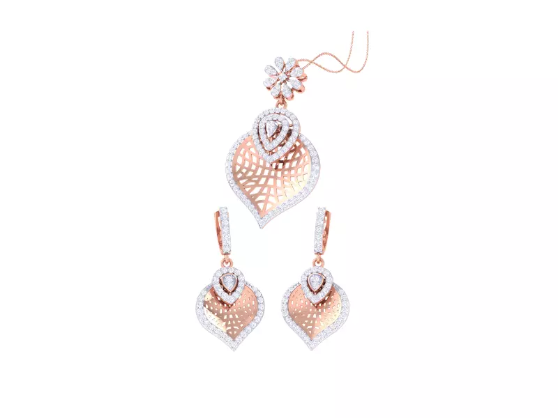 Earring Pendant Set 3dm STL OBJ FBX Renders Details 3D print model_0