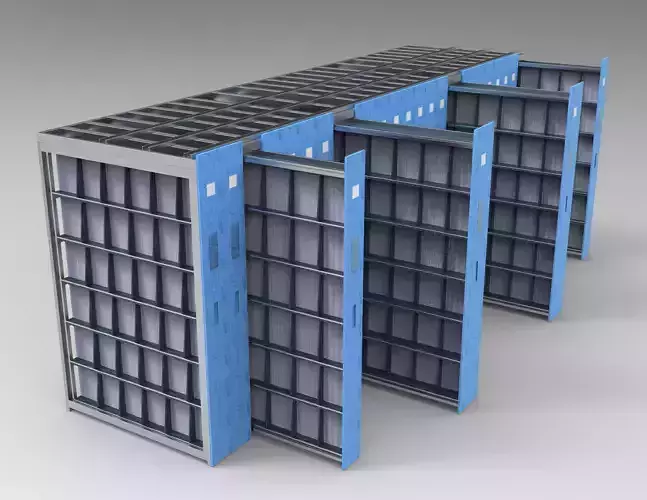 Library rack 3D print model