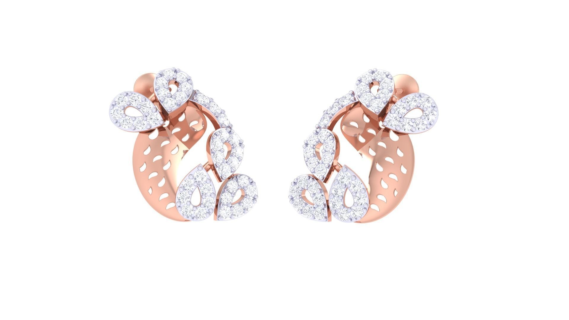 Earring Pendant Set 3dm STL OBJ FBX Renders Details 3D print model_5