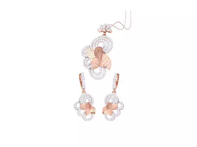 Earring Pendant Set 3dm STL OBJ FBX Renders Details