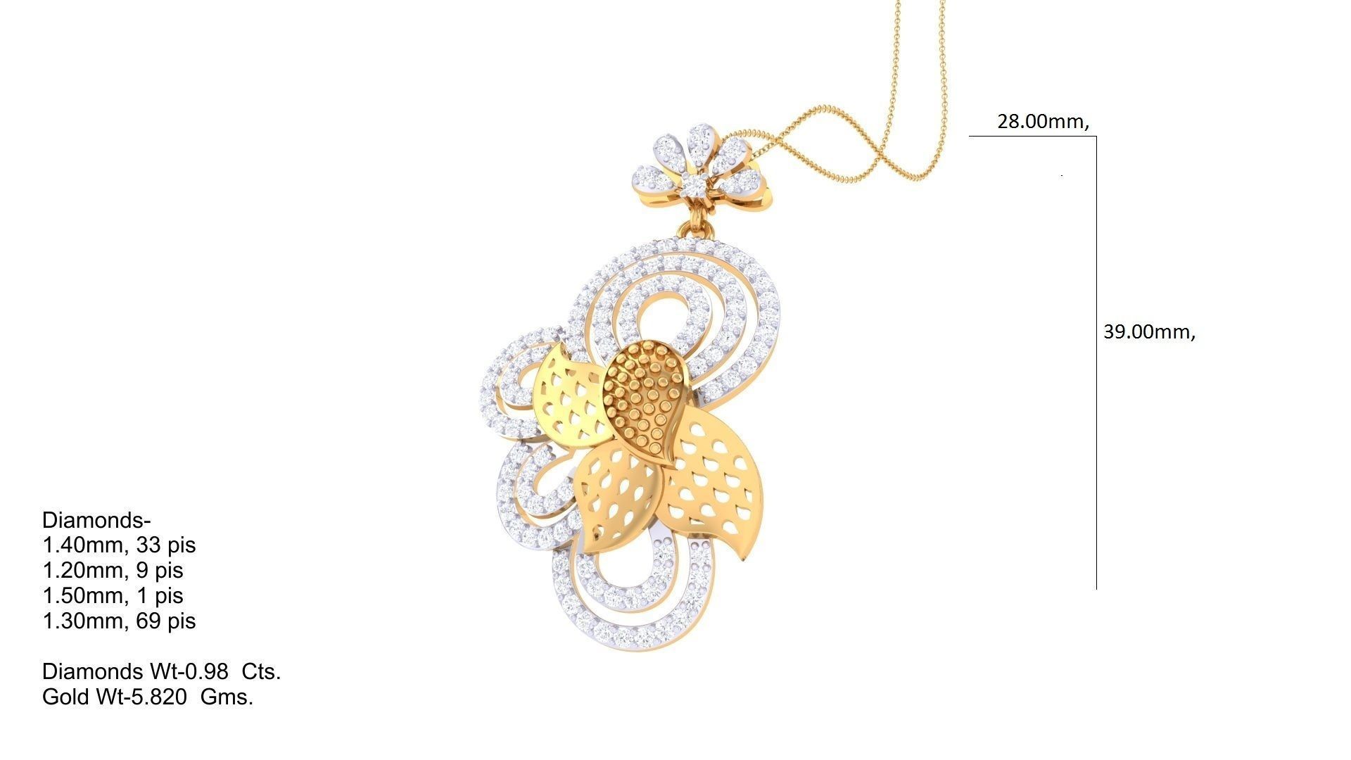 Earring Pendant Set 3dm STL OBJ FBX Renders Details 3D print model_7