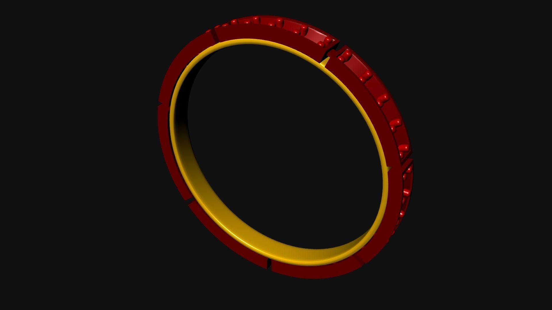 Segmented Eternity Wedding Band 3D print model_2