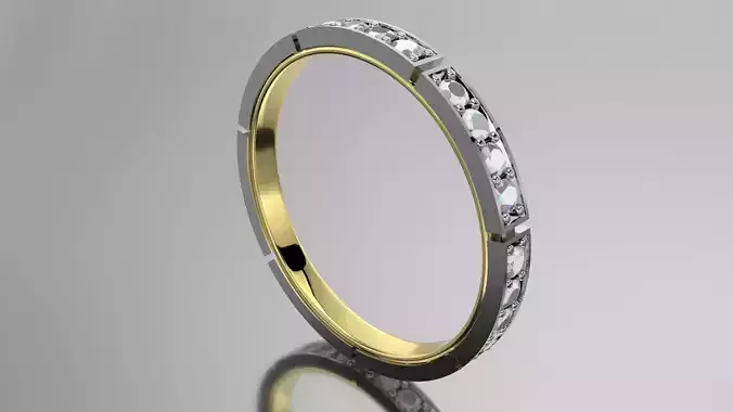 Segmented Eternity Wedding Band