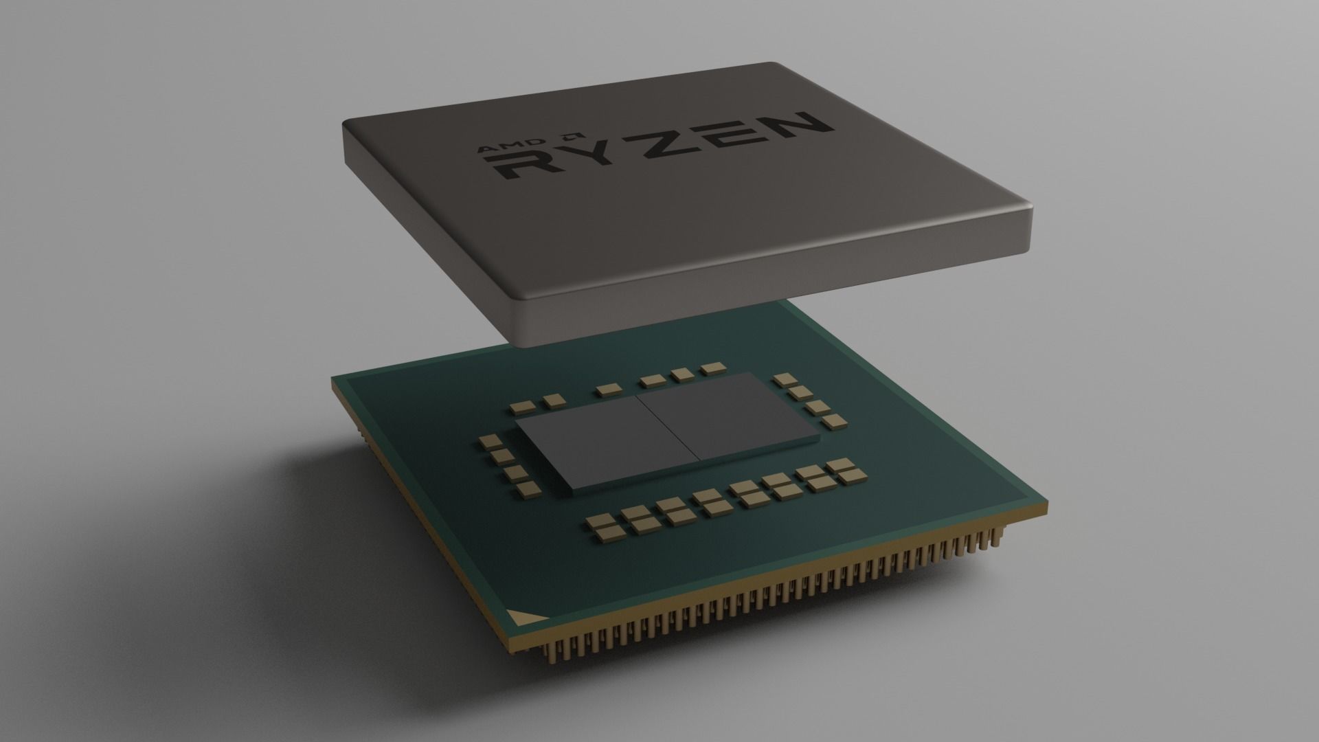 AMD Ryzen CPU 1 to 1 3D model_2