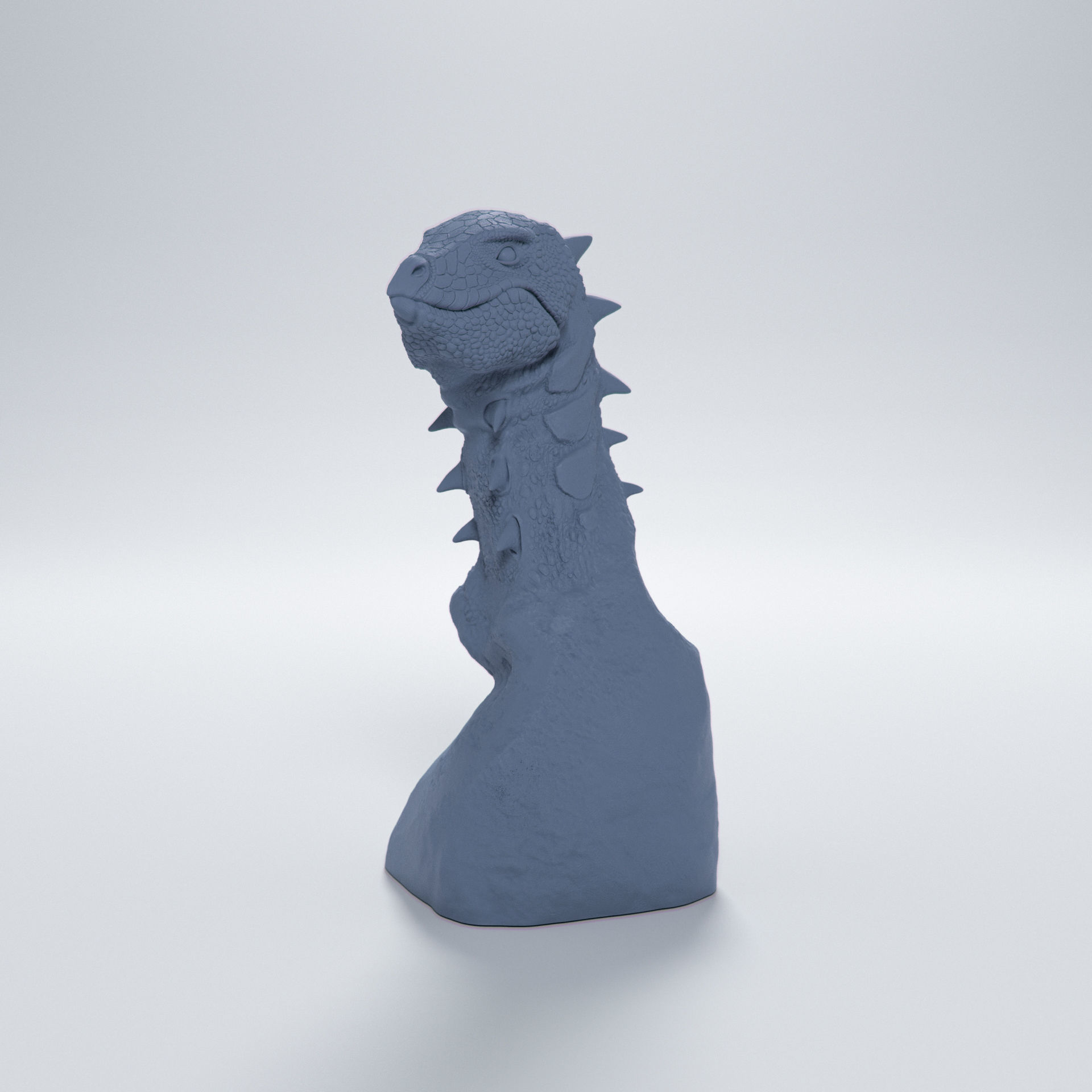 Jakapil Kaniukura bust - pre-supported dinosaur head 3D print model_1