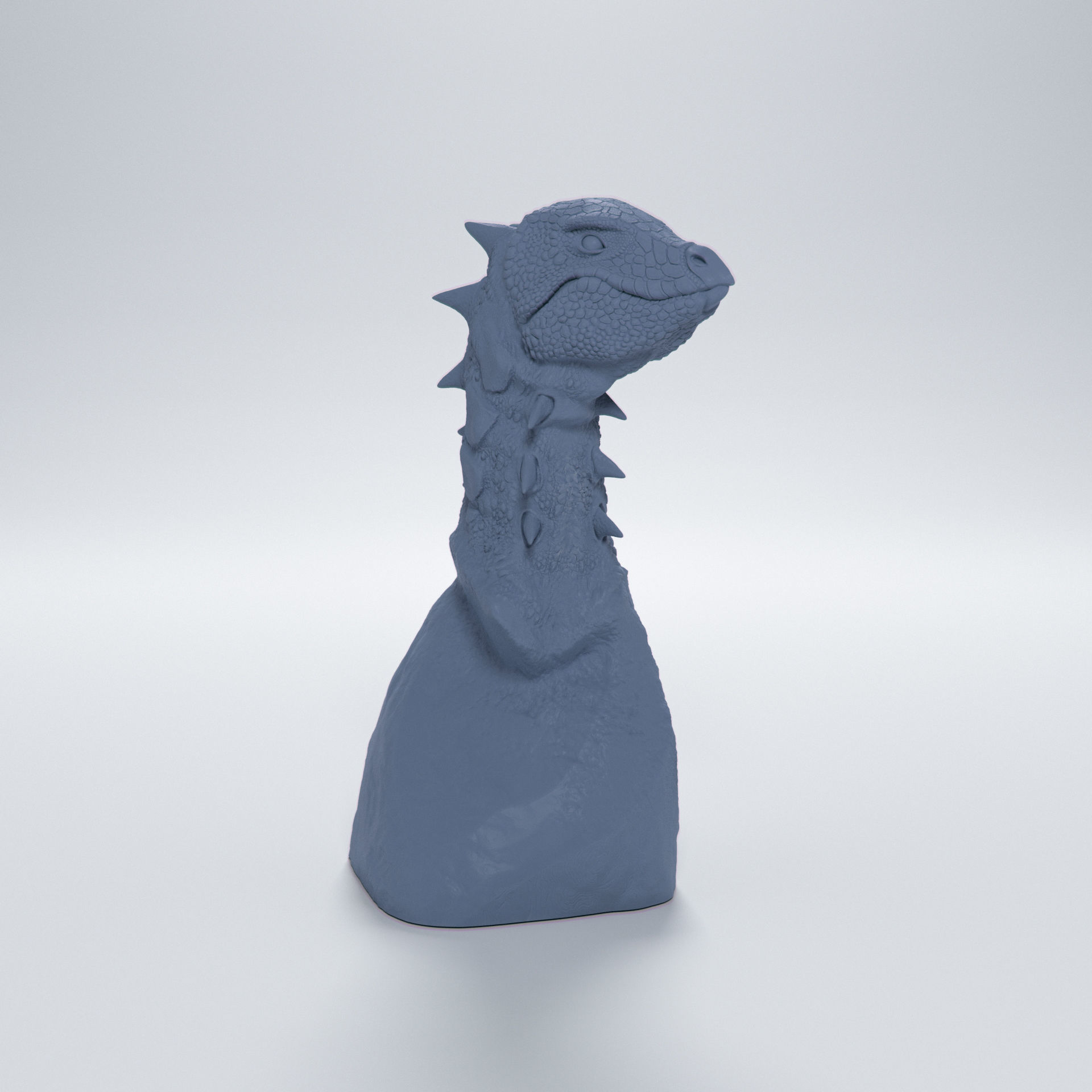 Jakapil Kaniukura bust - pre-supported dinosaur head 3D print model_2
