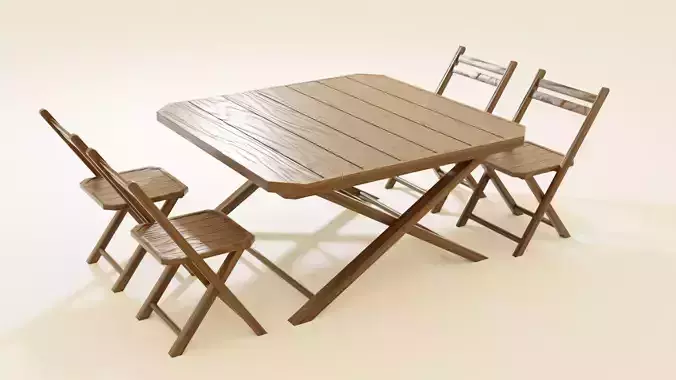 3D dining Table 3D model