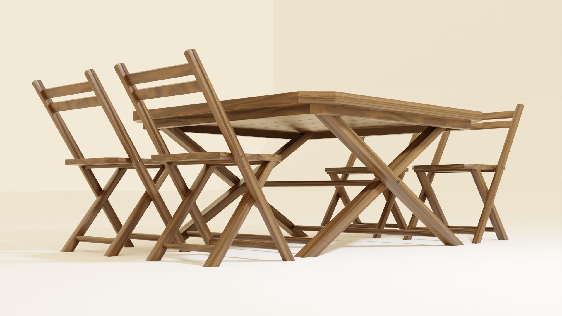 3D dining Table 3D model_3