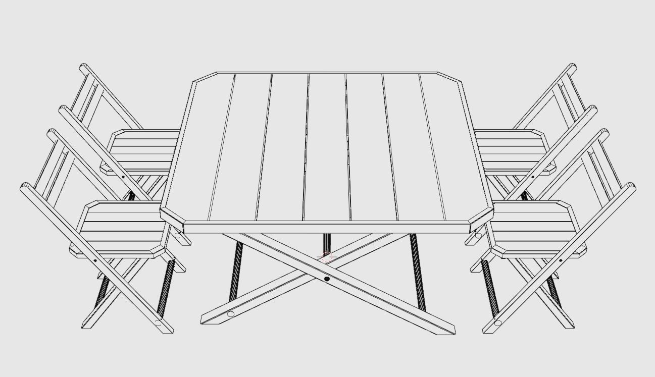 3D dining Table 3D model_6
