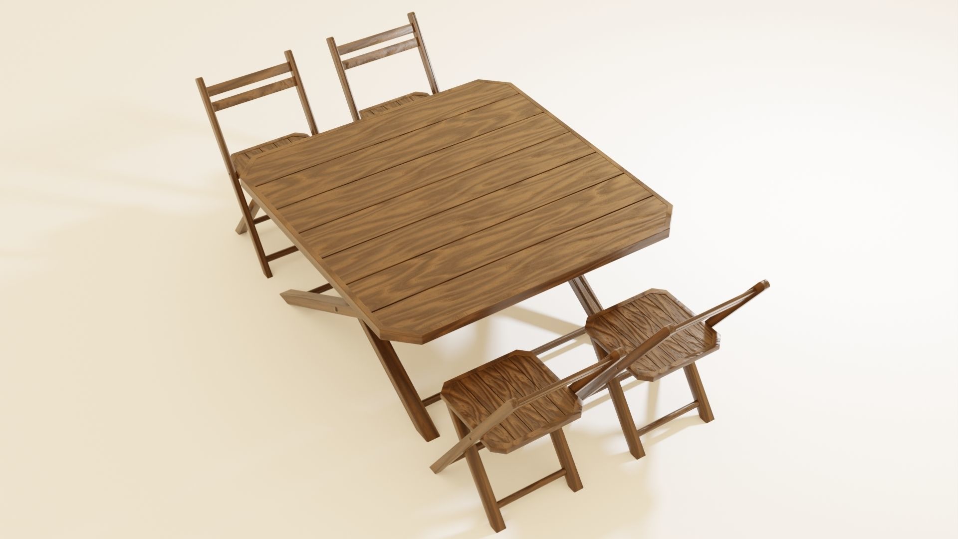 3D dining Table 3D model_2