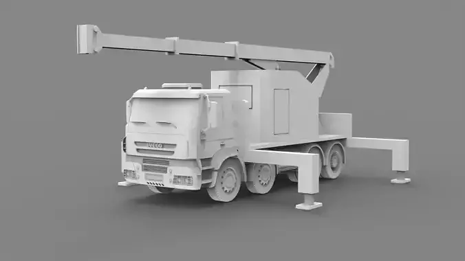 STL printable truck 3D print model 3D print model