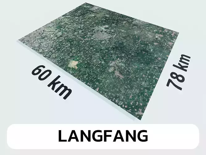 Langfang China City Landscape 3D Model