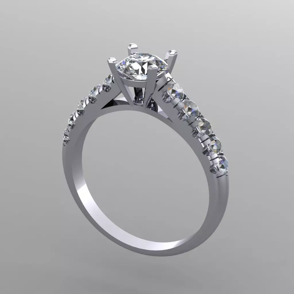 diamond ring 3D print model_0