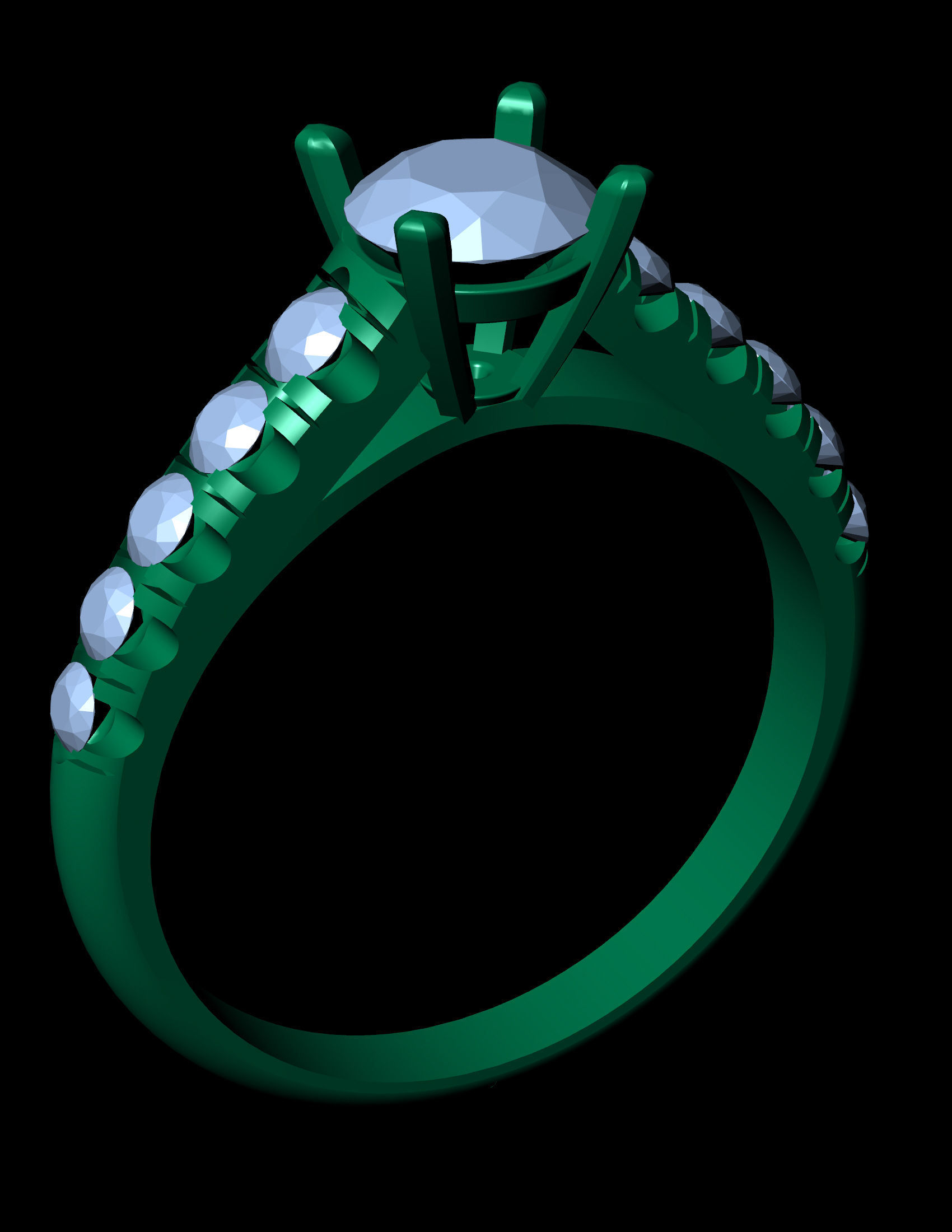 diamond ring 3D print model_1