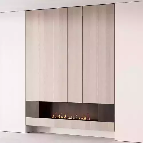 160 fireplace decorative wall kit 06 minimal wood metal 00