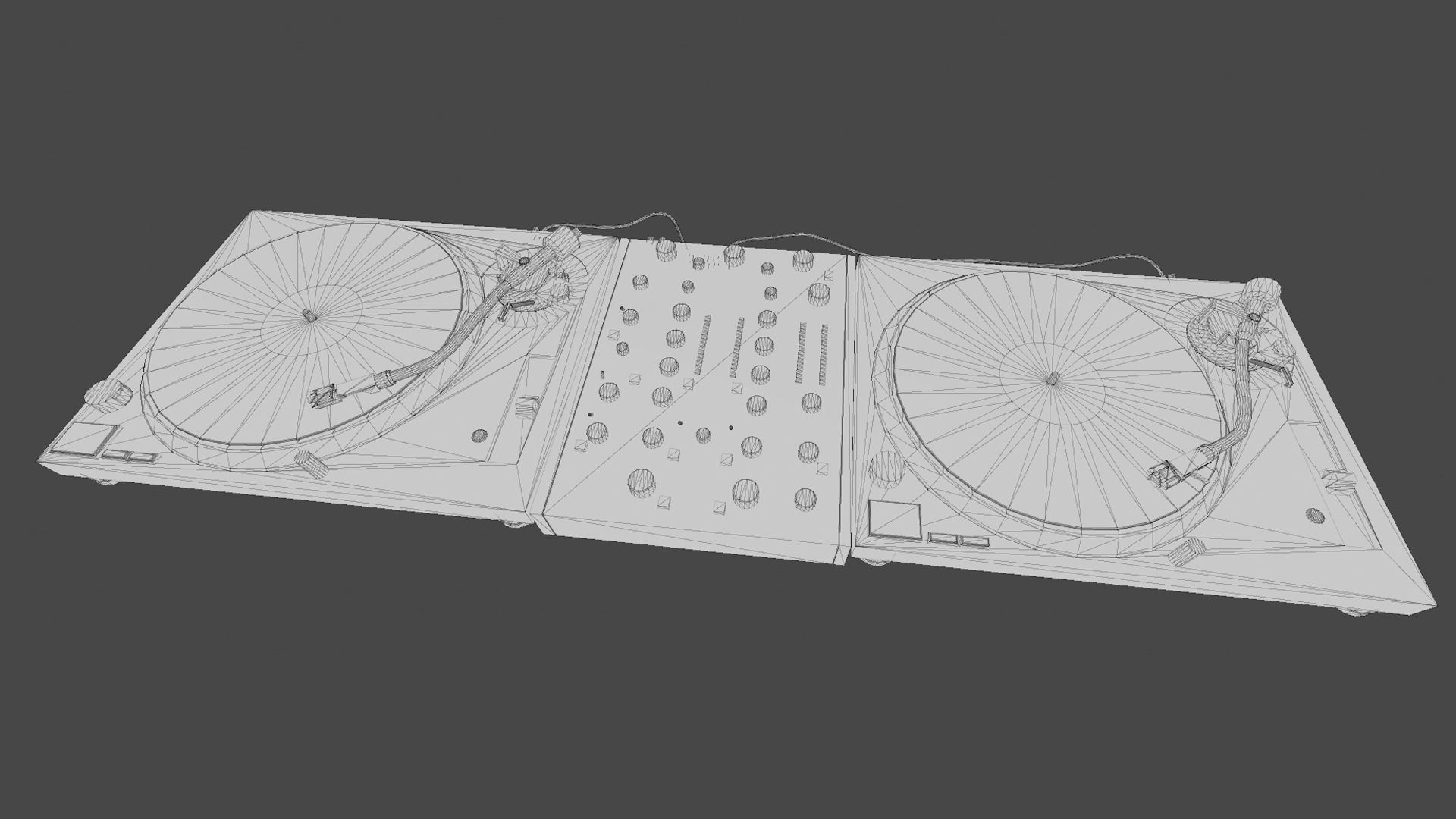 Banana Turntable BBN 1210 and BN MP2014 Low-poly 3D model_6
