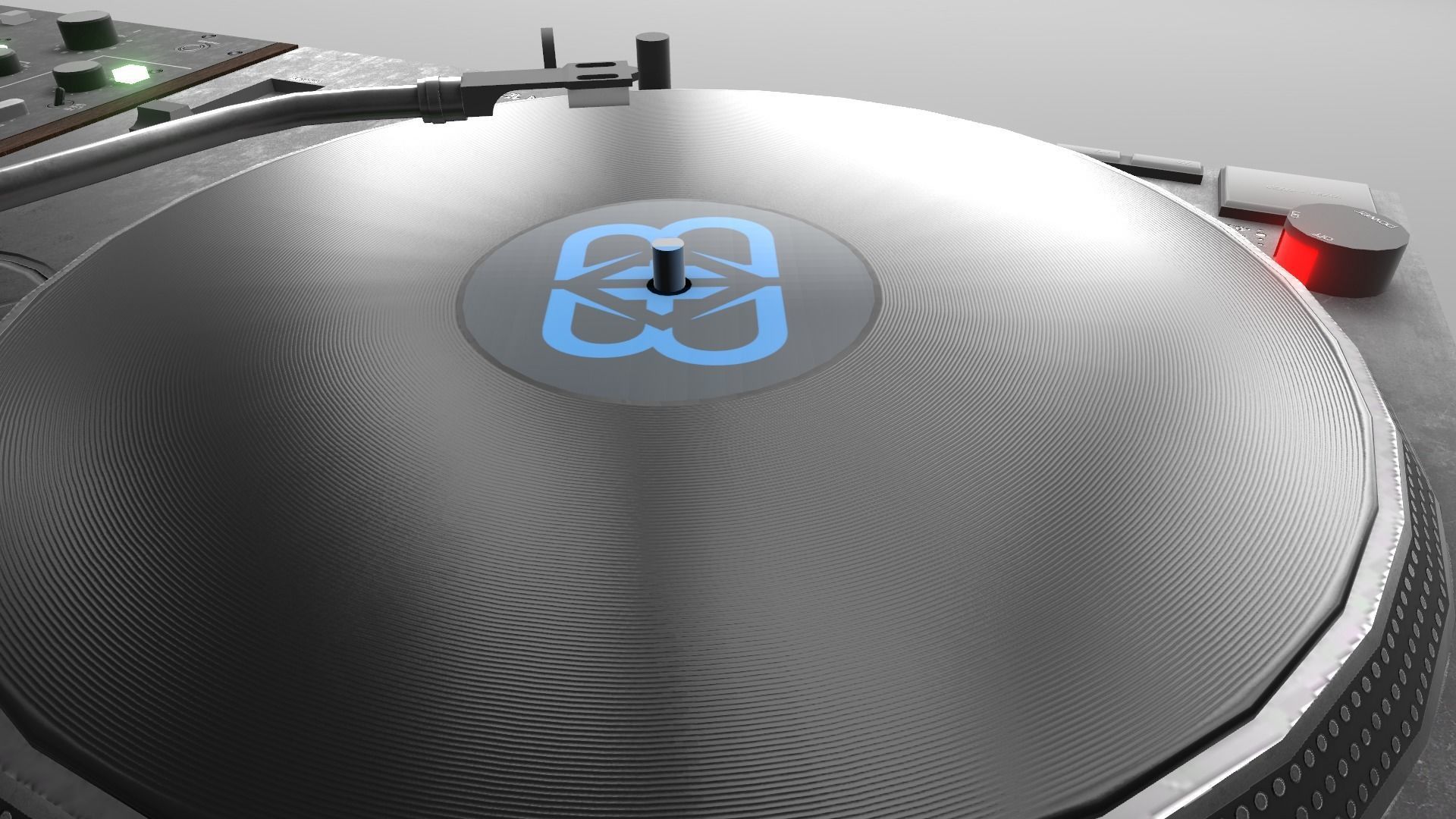 Banana Turntable BBN 1210 and BN MP2014 Low-poly 3D model_2