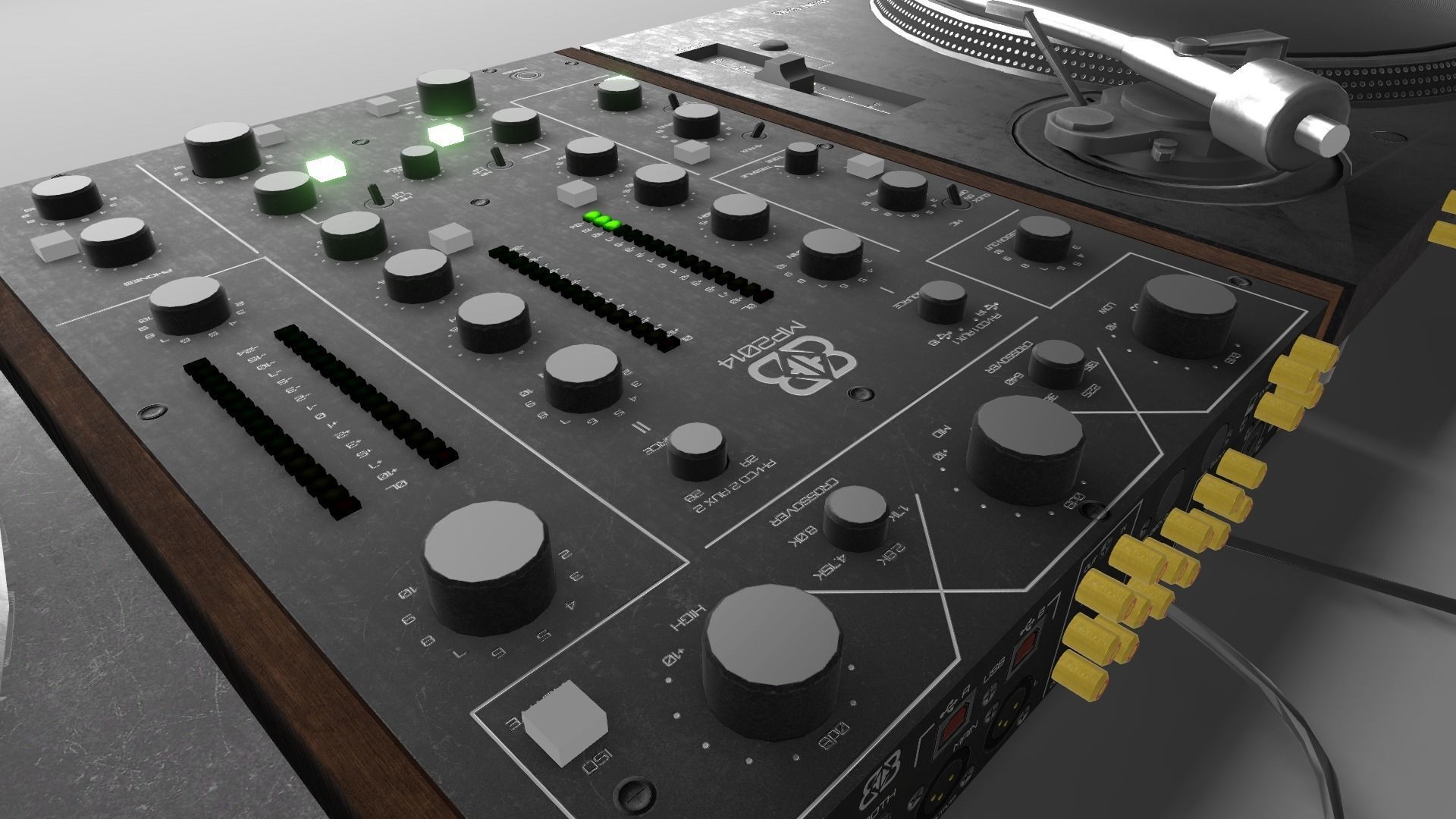 Banana Turntable BBN 1210 and BN MP2014 Low-poly 3D model_7