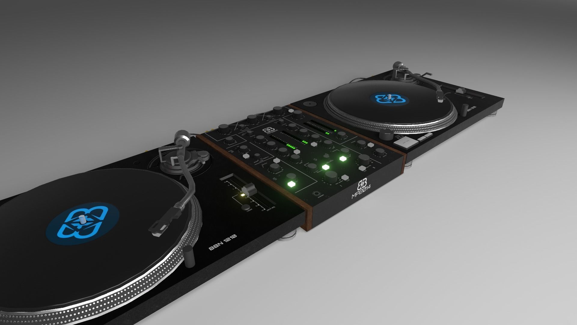 Banana Turntable BBN 1210 and BN MP2014 Low-poly 3D model_4