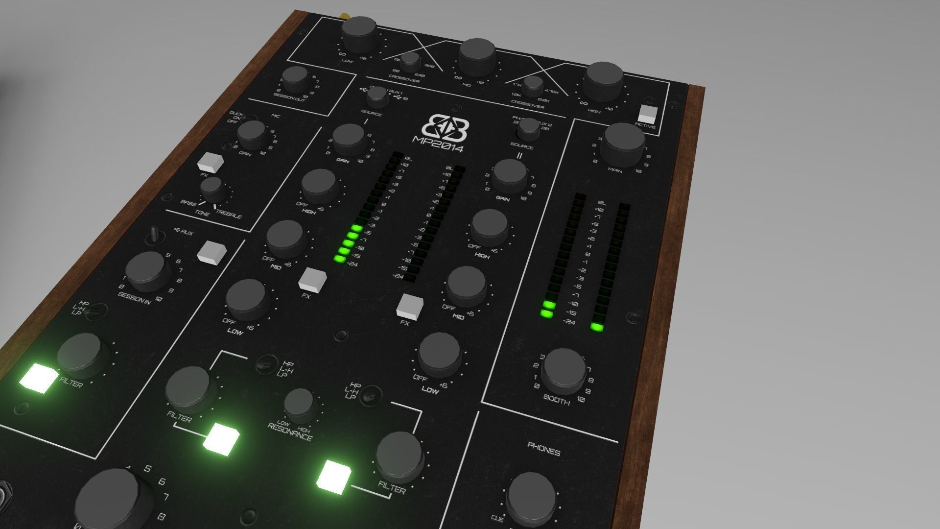 Banana Turntable BBN 1210 and BN MP2014 Low-poly 3D model_3