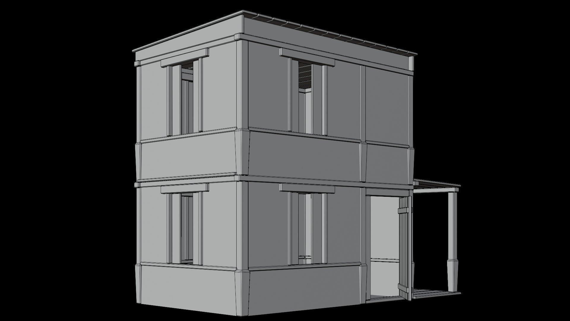 Medieval Houses Pack 81-82-83-84-85 - 4K Textures Game Ready Low-poly 3D model_17
