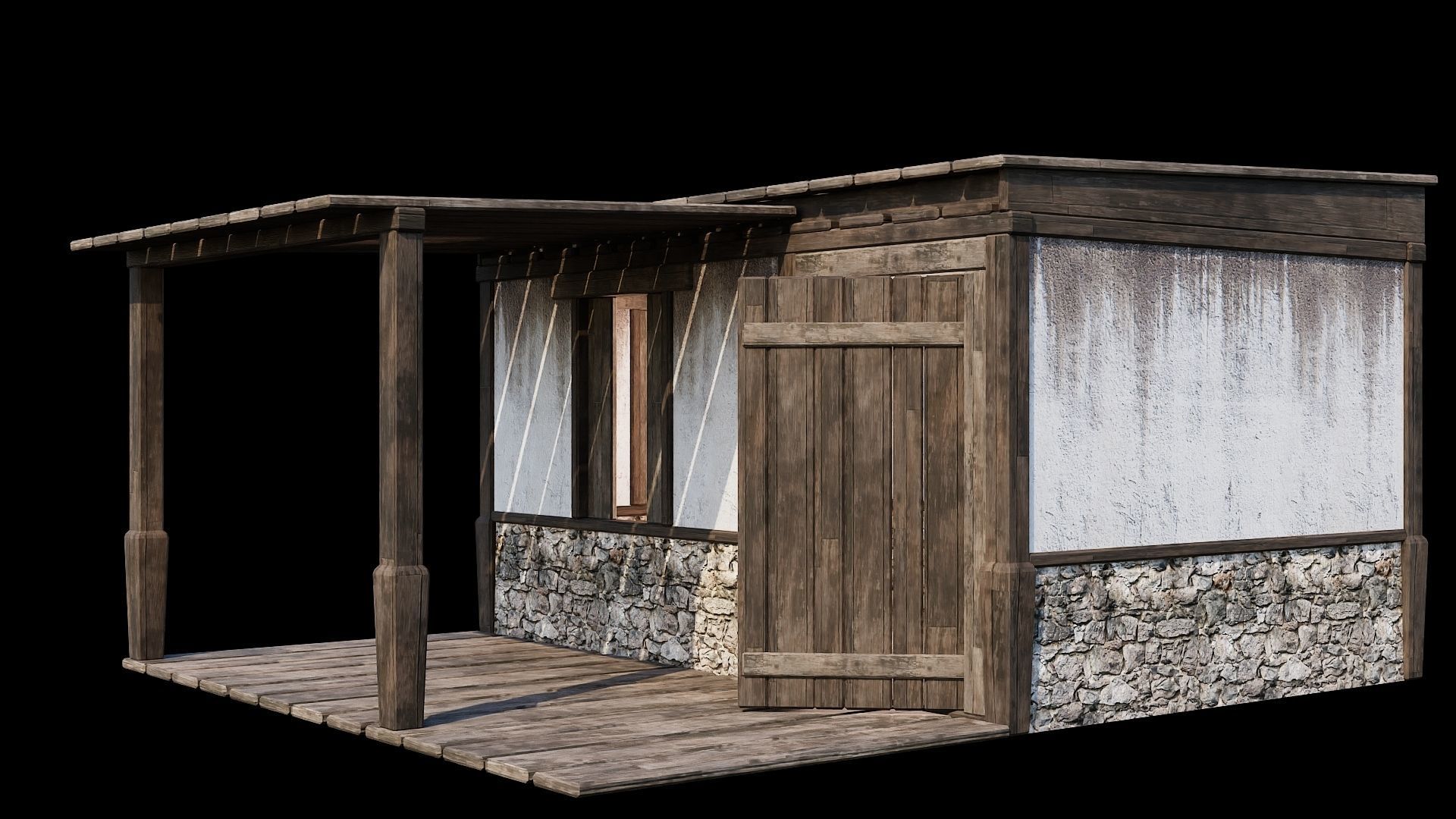 Medieval Houses Pack 81-82-83-84-85 - 4K Textures Game Ready Low-poly 3D model_3